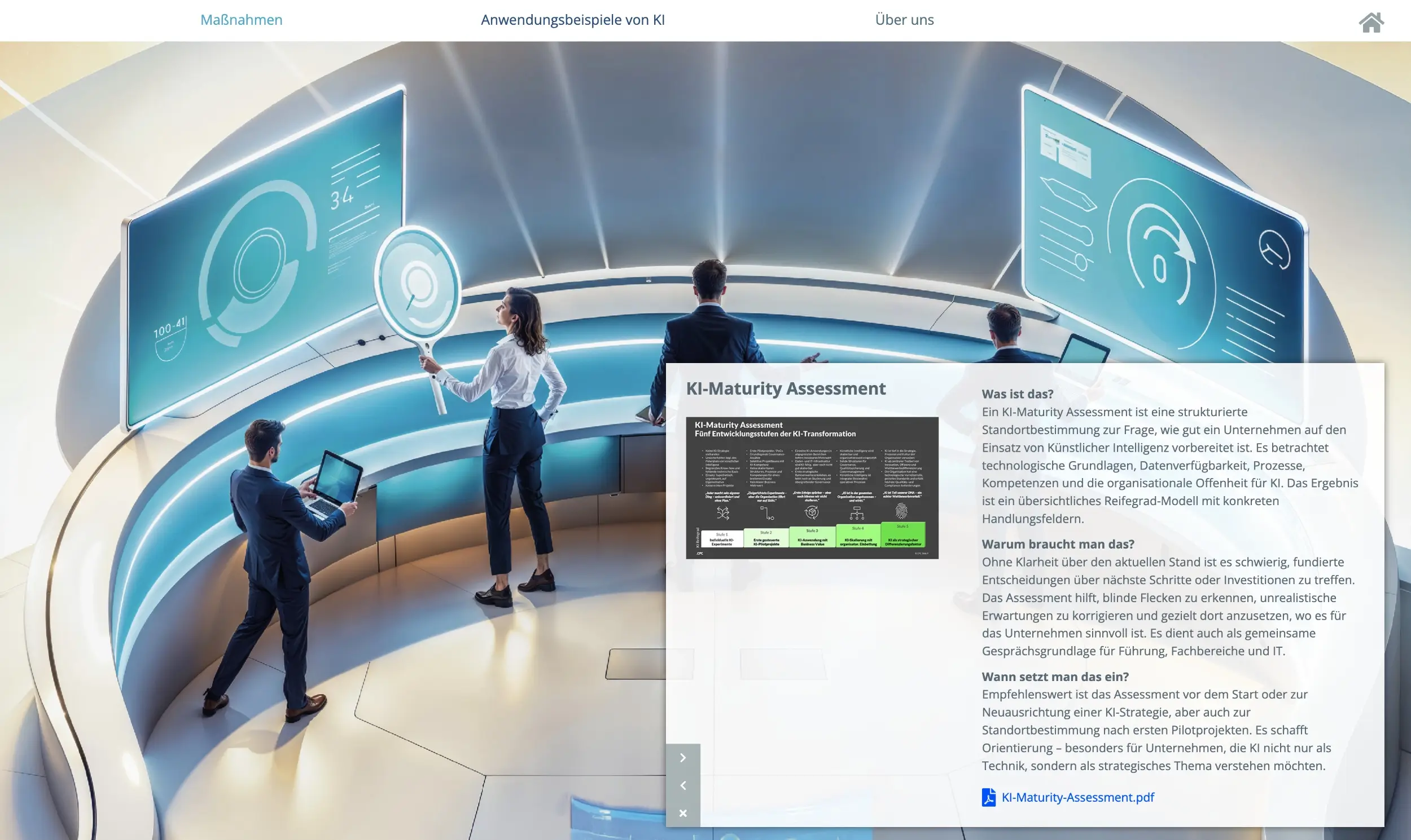 KI Big Picture, Ausschnitt Click Picture "KI Maturity Assessment / CPC Management Beratung und Big Pictury